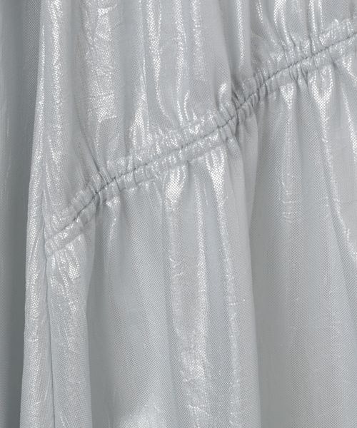 スカート uu JEANASIS（ジーナシス）の「ドロストメタリックスカート/114462