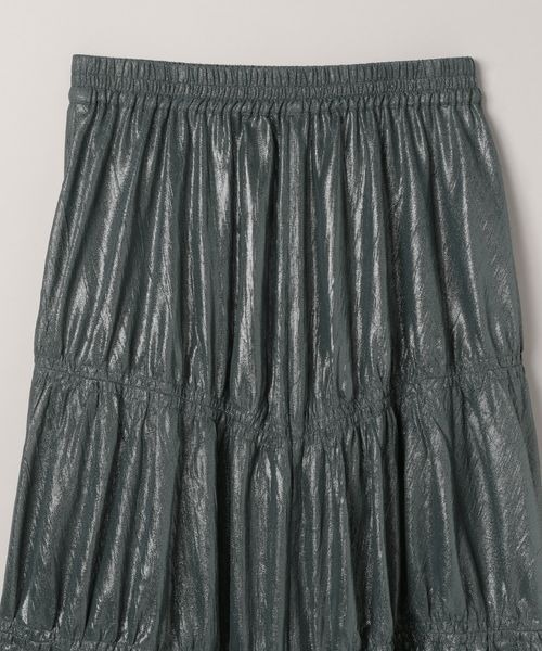 スカート uu JEANASIS（ジーナシス）の「ドロストメタリックスカート/114462