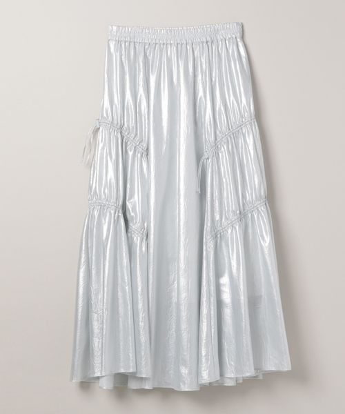 JEANASIS（ジーナシス）の「ドロストメタリックスカート/114462（スカート・レディース・シルバー/チャコールグレー/ライム/ホワイト系その他/シルバー系その他/ブラック・FREE/SMALL）」の17枚目の写真