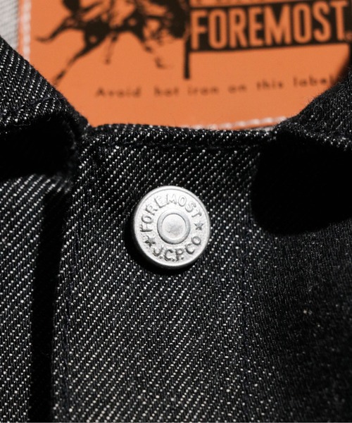 PENNEY'S FOREMOST ブラックデニムジャケット　サイズ44 PENNEY'S FOREMOST / ペニーズフォアモスト PLEATS JACKET 1ST RIGID