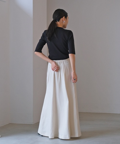 AKTE（アクテ）の「アウトロックハーフスリーブTシャツ（Tシャツ/カットソー・レディース・マルーン/ブラック/ホワイト・FREE）」の13枚目の写真