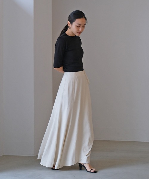 AKTE（アクテ）の「アウトロックハーフスリーブTシャツ（Tシャツ/カットソー・レディース・マルーン/ブラック/ホワイト・FREE）」の17枚目の写真