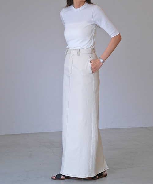 AKTE（アクテ）の「アウトロックハーフスリーブTシャツ（Tシャツ/カットソー・レディース・マルーン/ブラック/ホワイト・FREE）」の20枚目の写真