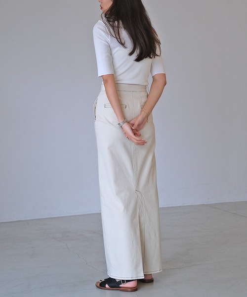 AKTE（アクテ）の「アウトロックハーフスリーブTシャツ（Tシャツ/カットソー・レディース・マルーン/ブラック/ホワイト・FREE）」の22枚目の写真