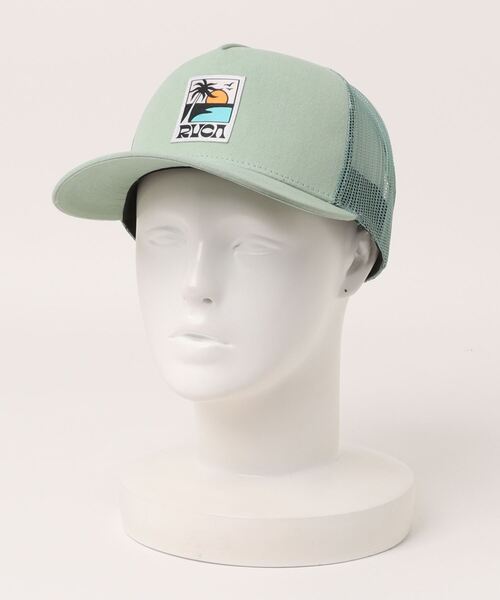 RVCA(ルーカ)の「RVCA メンズ PALM SET TRUCKER キャップ 【2024年夏モデル】/ルーカ帽子(キャップ・メンズ・ブラック系その他/グリーン系その他/ネイビー・FREE)」の1枚目の写真