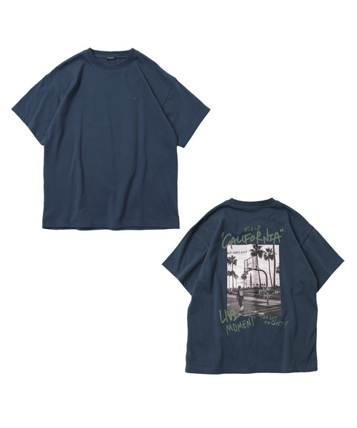 GLAZOS（グラソス）の「【大人向けサイズあり】【防汚加工】リゾートバックプリント半袖Tシャツ（Tシャツ/カットソー・キッズ・ネイビー/オートミール/オレンジ/ライトブルー・160cm/170cm/150cm/140cm）」の15枚目の写真