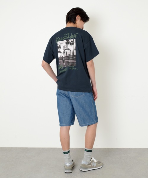 GLAZOS（グラソス）の「【大人向けサイズあり】【防汚加工】リゾートバックプリント半袖Tシャツ（Tシャツ/カットソー・キッズ・ネイビー/オートミール/オレンジ/ライトブルー・160cm/170cm/150cm/140cm）」の16枚目の写真
