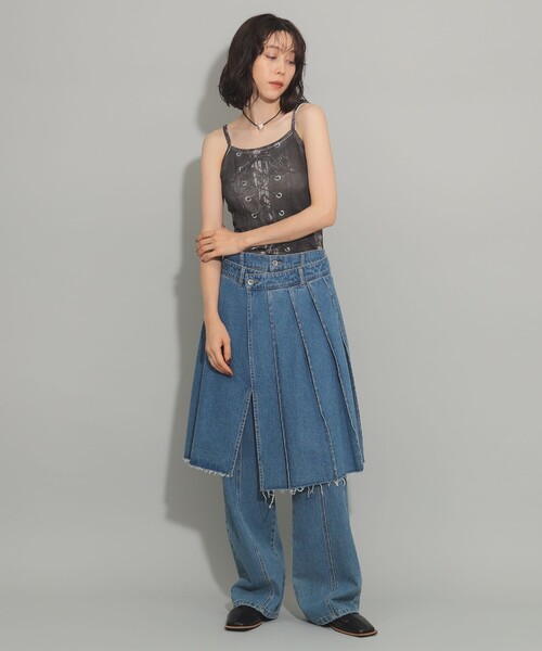 Ray BEAMS（レイビームス）の「Available Today /  ランジェリー キャミソール（Tシャツ/カットソー・レディース・ブラック/ピンク/レッド・ONE SIZE）」の4枚目の写真