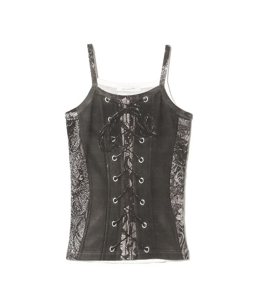 Ray BEAMS（レイビームス）の「Available Today /  ランジェリー キャミソール（Tシャツ/カットソー・レディース・ブラック/ピンク/レッド・ONE SIZE）」の8枚目の写真