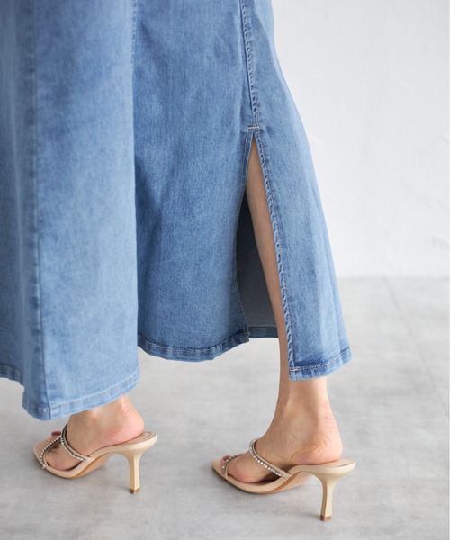 tocco closet(トッコ クローゼット)の「【ZOZO限定】フロントボタンデニムマーメイドスカート(スカート・レディース・ブラック/グレー/ブルー・M)」の18枚目の写真