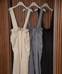 satin waist drawstring salopette　Lawgy lawgy（ラウジー）の「satin waist drawstring salopette