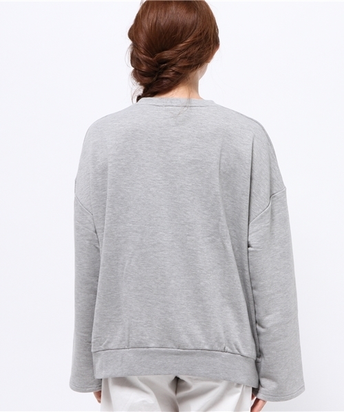 WEGO（ウィゴー）の「WEGO/ワイドスリーブプルオーバー（スウェット・レディース・ブラウン/アイボリー/杢グレー・FREE）」の9枚目の写真