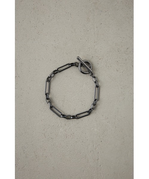 AZUL by moussy（アズールバイマウジー）の「ランダムスクエアチェーンブレスレット（ブレスレット・メンズ・ブラック/シルバー・FREE）」の4枚目の写真