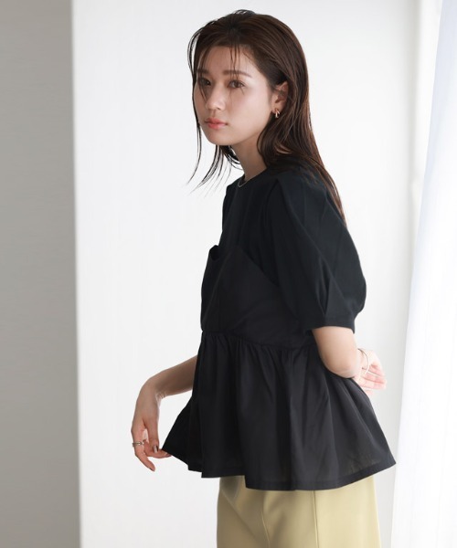 Pierrot(ピエロ)の「ビスチェドッキングプルオーバー(Tシャツ/カットソー・レディース・ホワイト系その他/ブラック×ブラック/ホワイト×ブラック・L/M)」の17枚目の写真