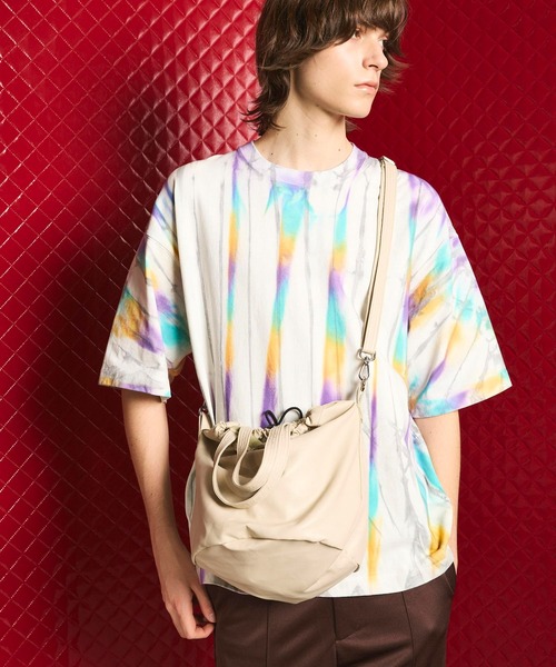 セール】《UNISEX》【EX】Vegan Leather Effect Shoulder Drawstring セール】《UNISEX》【EX】Vegan Leather Effect Shoulder Drawstring