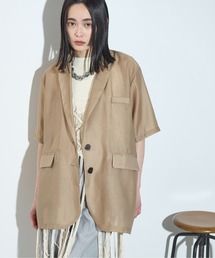 THE YOn | ハーフスリーブシアーテーラードジャケット(テーラードジャケット)