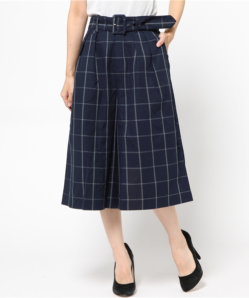 one after another NICE CLAUP（ワンアフターアナザーナイスクラップ）の「★【mer11月号掲載 ナイスクラップ】ベルト付ガウチョパンツ　（その他パンツ・レディース・キャメル/アイボリー/チェック/カーキ/ネイビー・FREE）」の19枚目の写真