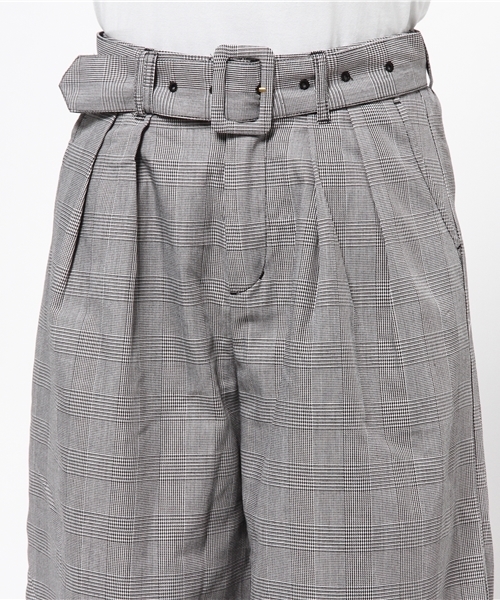 one after another NICE CLAUP（ワンアフターアナザーナイスクラップ）の「★【mer11月号掲載 ナイスクラップ】ベルト付ガウチョパンツ　（その他パンツ・レディース・キャメル/アイボリー/チェック/カーキ/ネイビー・FREE）」の11枚目の写真