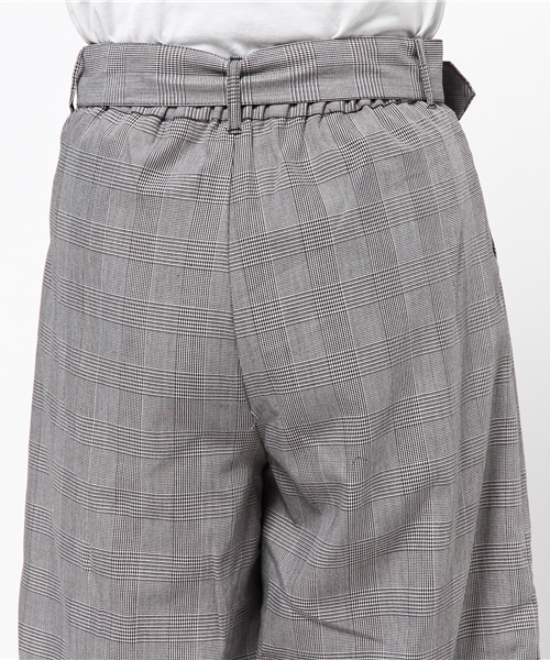 one after another NICE CLAUP（ワンアフターアナザーナイスクラップ）の「★【mer11月号掲載 ナイスクラップ】ベルト付ガウチョパンツ　（その他パンツ・レディース・キャメル/アイボリー/チェック/カーキ/ネイビー・FREE）」の10枚目の写真