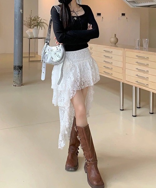 Asymmetrical Ruffle Skirt / アシンメトリーフリルスカート（スカート