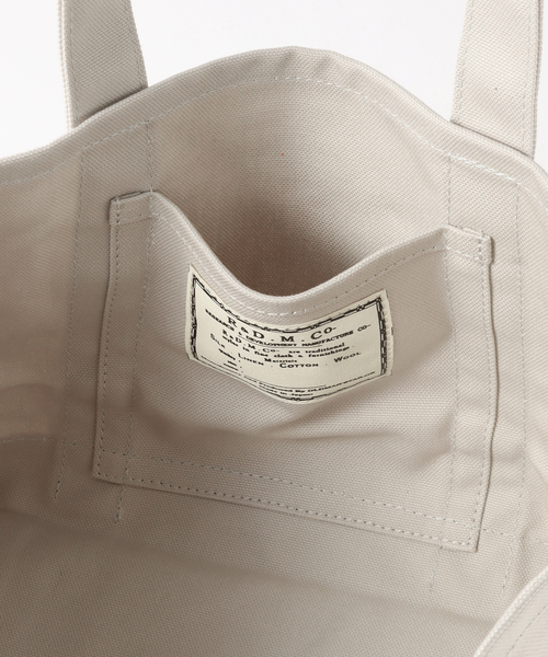 journal standard Furniture (ジャーナルスタンダードファニチャー)の「【R&D.M.Co/オールドマンズテイラー】 TOTE BAG S コットントートバッグS(クラッチバッグ・レディース・チャコールグレー/ブラック/アイボリー/カーキ・FREE)」の11枚目の写真