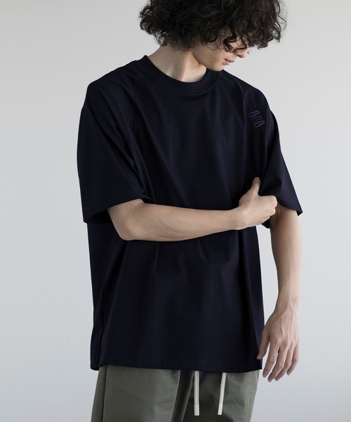 aimoha（アイモハ）の「aimoha men LONG-STAPLE COTTON PAPERCLIP TEE (SS)（Tシャツ/カットソー・メンズ・ネイビー/パープル/ホワイト/ブラック・MEDIUM/LARGE/X-LARGE/XX-LARGE）」の4枚目の写真