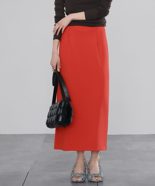 【セール】ポンチロングタイトスカート【洗える】（スカート）｜ELFRANK（エルフランク）