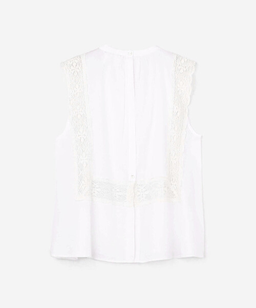 normment(ノーメント)の「normment | ノースリーブ レースブラウス WOMEN(シャツ/ブラウス・レディース・ブラック/ホワイト・ONE)」の4枚目の写真