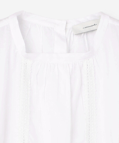 normment(ノーメント)の「normment | ノースリーブ レースブラウス WOMEN(シャツ/ブラウス・レディース・ブラック/ホワイト・ONE)」の5枚目の写真