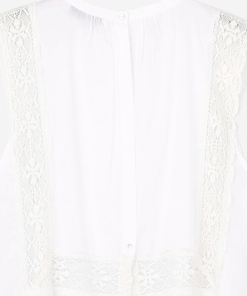 normment(ノーメント)の「normment | ノースリーブ レースブラウス WOMEN(シャツ/ブラウス・レディース・ブラック/ホワイト・ONE)」の6枚目の写真