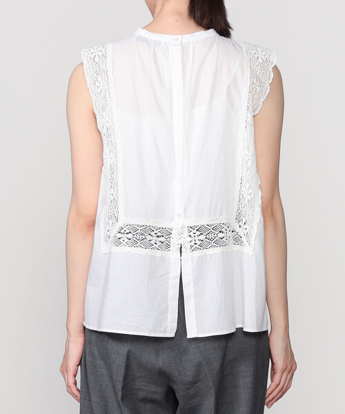 normment(ノーメント)の「normment | ノースリーブ レースブラウス WOMEN(シャツ/ブラウス・レディース・ブラック/ホワイト・ONE)」の11枚目の写真
