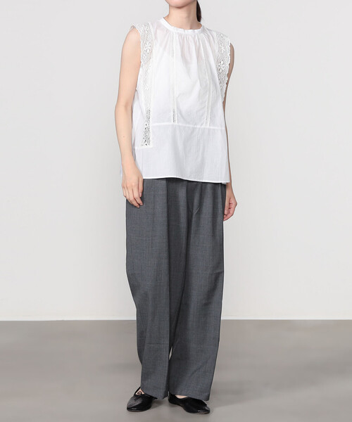 normment(ノーメント)の「normment | ノースリーブ レースブラウス WOMEN(シャツ/ブラウス・レディース・ブラック/ホワイト・ONE)」の12枚目の写真