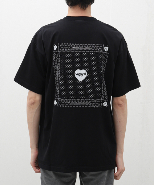 Carhartt WIP(カーハートダブリューアイピー)の「CARHARTT WIP / カーハート ダブリューアイピー HEART BANDANA 1033116(Tシャツ/カットソー・メンズ・ブラック・MEDIUM/LARGE)」の5枚目の写真