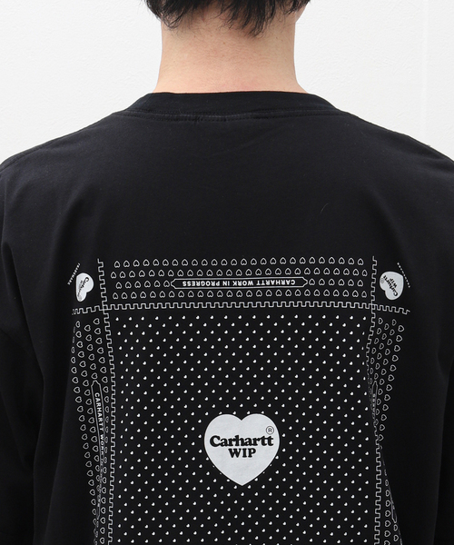 Carhartt WIP(カーハートダブリューアイピー)の「CARHARTT WIP / カーハート ダブリューアイピー HEART BANDANA 1033116(Tシャツ/カットソー・メンズ・ブラック・MEDIUM/LARGE)」の7枚目の写真