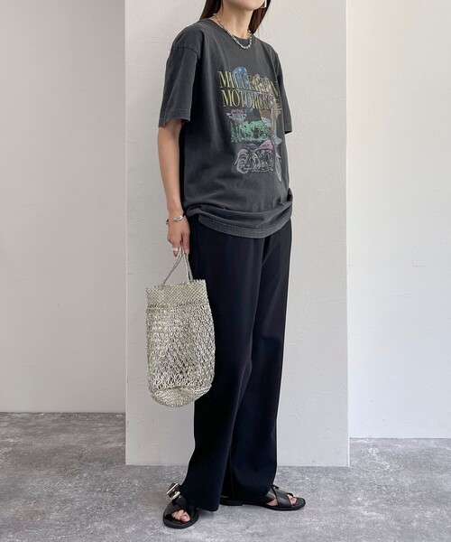 fredy emue（フレディエミュ）の「リブ リラックスパンツ（その他パンツ・レディース・ベージュ/ブラック/チャコールグレー・36/38）」の14枚目の写真