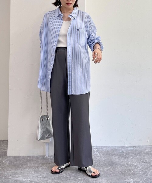 fredy emue（フレディエミュ）の「リブ リラックスパンツ（その他パンツ・レディース・ベージュ/ブラック/チャコールグレー・36/38）」の22枚目の写真