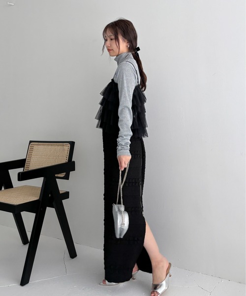 EPIMI E'PIMMY(エピミエピミー)の「前後2WAYジップジャガードナロースカート(スカート・レディース・アイボリー/グレー/ブラック・MEDIUM)」の13枚目の写真