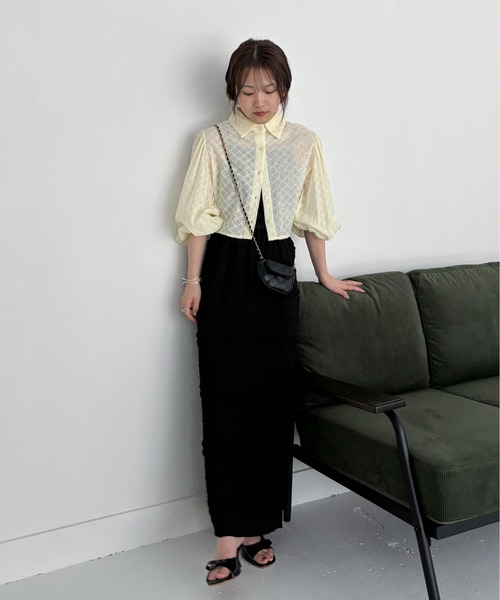 EPIMI E'PIMMY(エピミエピミー)の「前後2WAYジップジャガードナロースカート(スカート・レディース・アイボリー/グレー/ブラック・MEDIUM)」の11枚目の写真