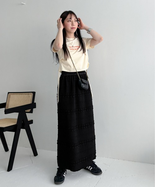 EPIMI E'PIMMY(エピミエピミー)の「前後2WAYジップジャガードナロースカート(スカート・レディース・アイボリー/グレー/ブラック・MEDIUM)」の9枚目の写真