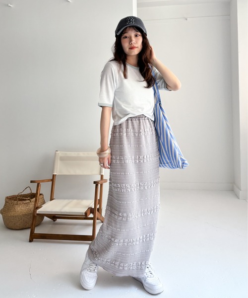 EPIMI E'PIMMY(エピミエピミー)の「前後2WAYジップジャガードナロースカート(スカート・レディース・アイボリー/グレー/ブラック・MEDIUM)」の20枚目の写真