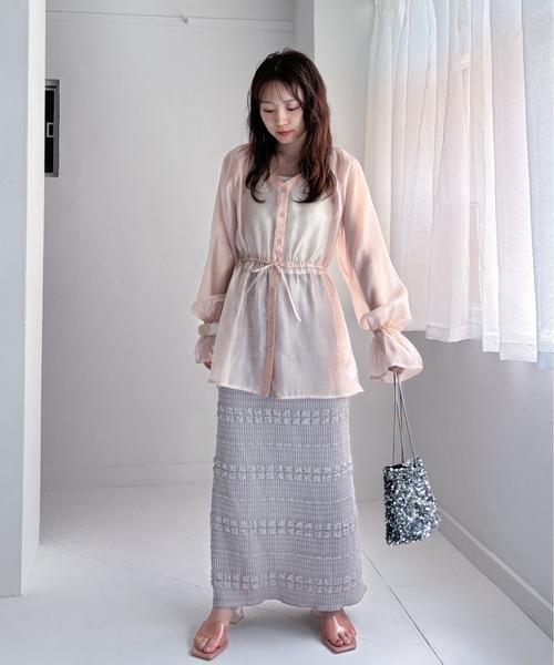 EPIMI E'PIMMY(エピミエピミー)の「前後2WAYジップジャガードナロースカート(スカート・レディース・アイボリー/グレー/ブラック・MEDIUM)」の17枚目の写真