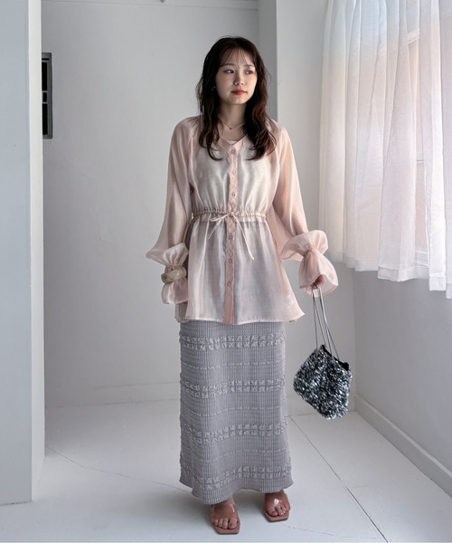 EPIMI E'PIMMY(エピミエピミー)の「前後2WAYジップジャガードナロースカート(スカート・レディース・アイボリー/グレー/ブラック・MEDIUM)」の19枚目の写真