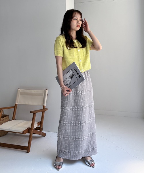 EPIMI E'PIMMY(エピミエピミー)の「前後2WAYジップジャガードナロースカート(スカート・レディース・アイボリー/グレー/ブラック・MEDIUM)」の22枚目の写真