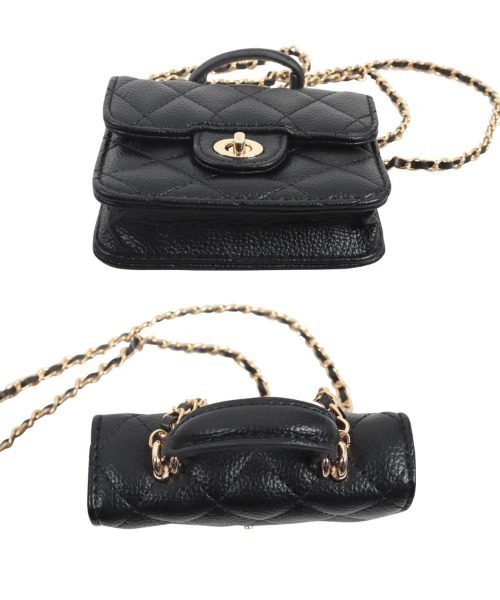 KOBE LETTUCE（コウベレタス）の「ミニチェーンバッグ（ショルダーバッグ・レディース・アイボリー/ブラック/シルバー/ピンク/ブルー系・F）」の6枚目の写真