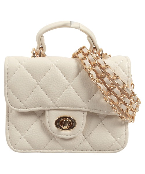 KOBE LETTUCE（コウベレタス）の「ミニチェーンバッグ（ショルダーバッグ・レディース・アイボリー/ブラック/シルバー/ピンク/ブルー系・F）」の12枚目の写真