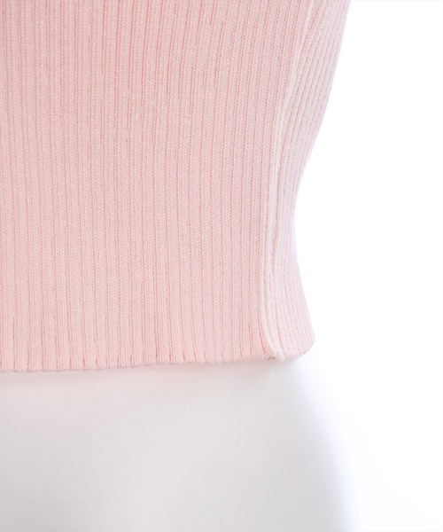 clear（クリア）の「ダブルジップ半袖ニットトップス（ニット/セーター・レディース・ブラック/オフホワイト/ピンク/グレー/パープル系その他/チャコールグレー・F）」の13枚目の写真