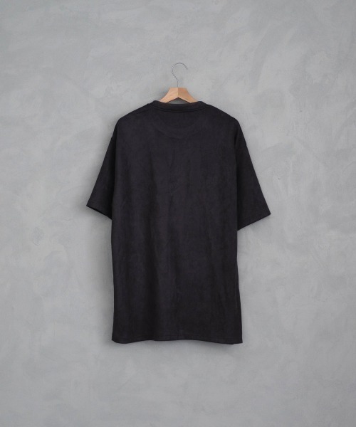 Shoowtime(ショウタイム)の「ビッグシルエットポリスウェード半袖トップス / Tシャツ(Tシャツ/カットソー・メンズ・カーキ系/アイボリー/ブラック/ブラウン系/グレー/ライトグリーン系・MEDIUM/LARGE/X-LARGE)」の11枚目の写真