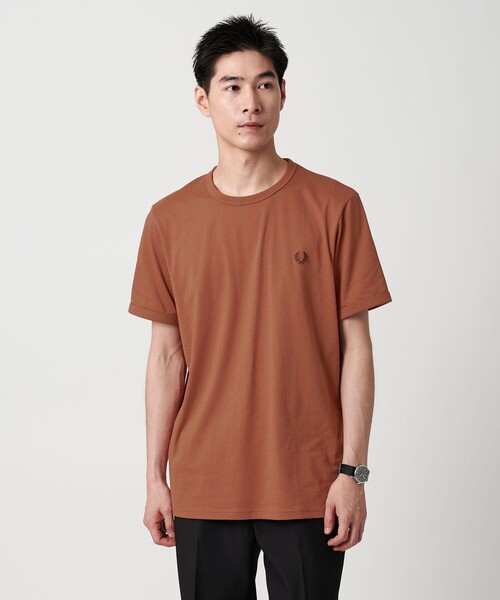 FRED PERRY(フレッドペリー)の「<FRED PERRY>リンガー Tシャツ(Tシャツ/カットソー・メンズ・ダークグリーン/オフホワイト/ライトブルー/ブラック/ネイビー/その他2/マスタード/その他1/ライム/ダークオレンジ・XL/M/L)」の8枚目の写真
