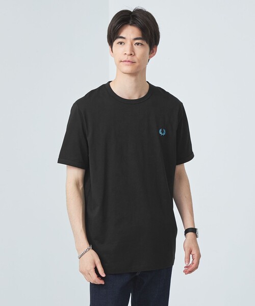 FRED PERRY(フレッドペリー)の「<FRED PERRY>リンガー Tシャツ(Tシャツ/カットソー・メンズ・ダークグリーン/オフホワイト/ライトブルー/ブラック/ネイビー/その他2/マスタード/その他1/ライム/ダークオレンジ・XL/M/L)」の3枚目の写真