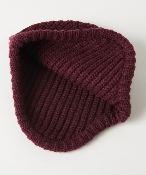 BEAUTY&YOUTH UNITED ARROWS（ビューティーアンドユースユナイテッドアローズ）の「リブ イヤーフラップ ニットキャップ（ニットキャップ/ビーニー・レディース・ワインレッド/ブラック/オフホワイト・FREE）」の11枚目の写真